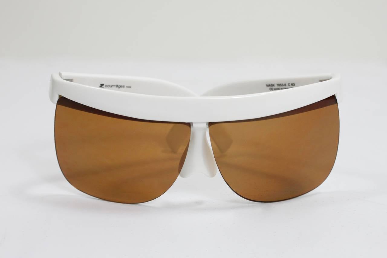 1960s Courreges White Sunglasses