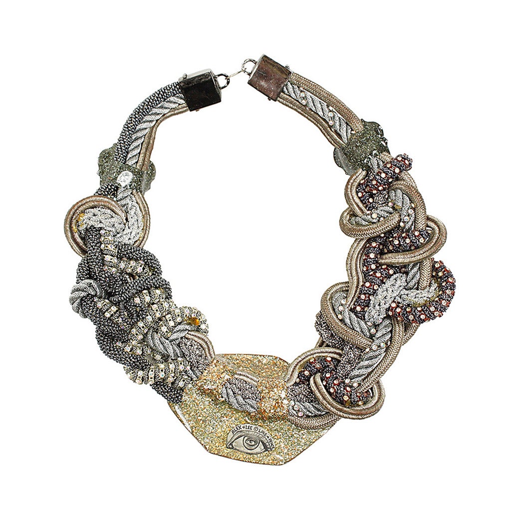 1970s Alex + Lee Mixed Media Braided Necklace