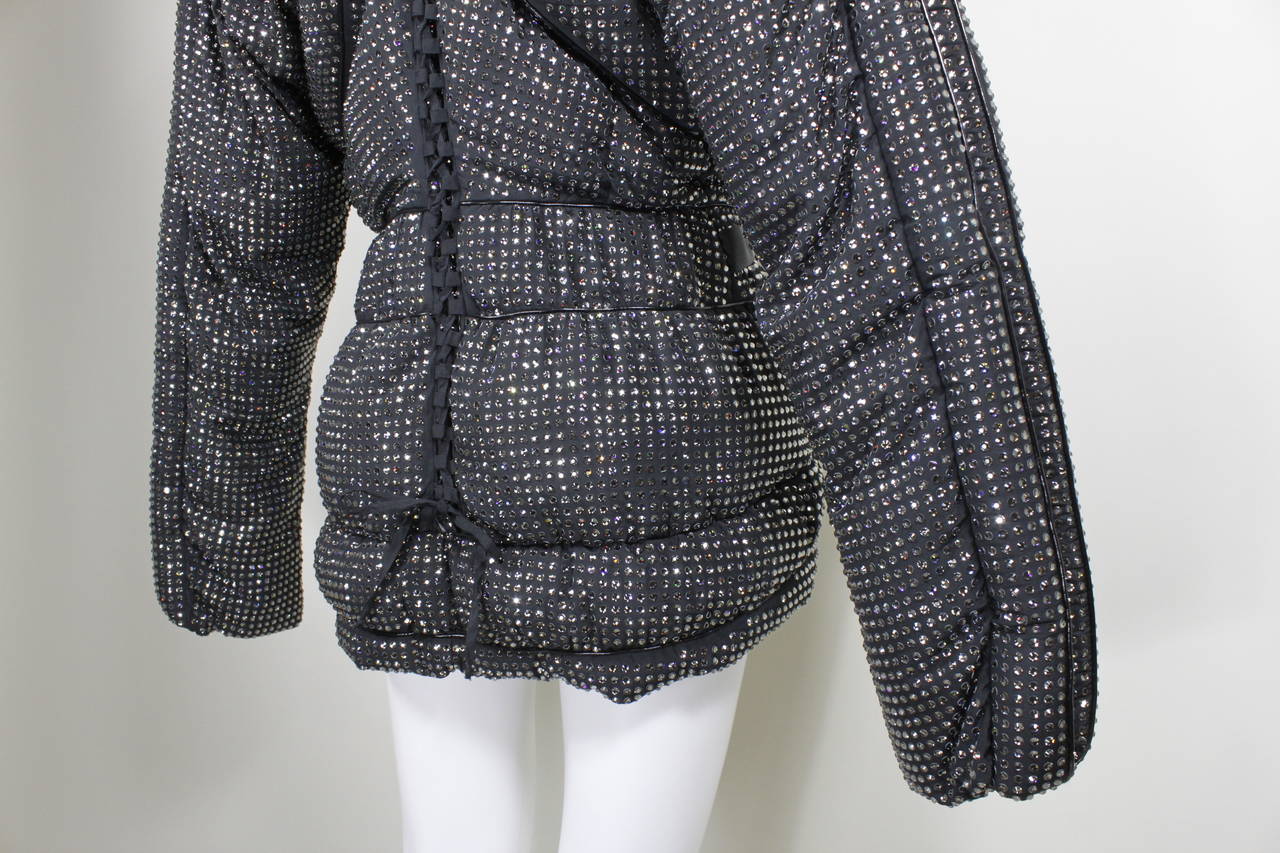 Stunning Rhinestone Encrusted Structural Winter Jacket 7