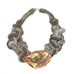 1970s Alex + Lee Mixed Media Braided Necklace 5