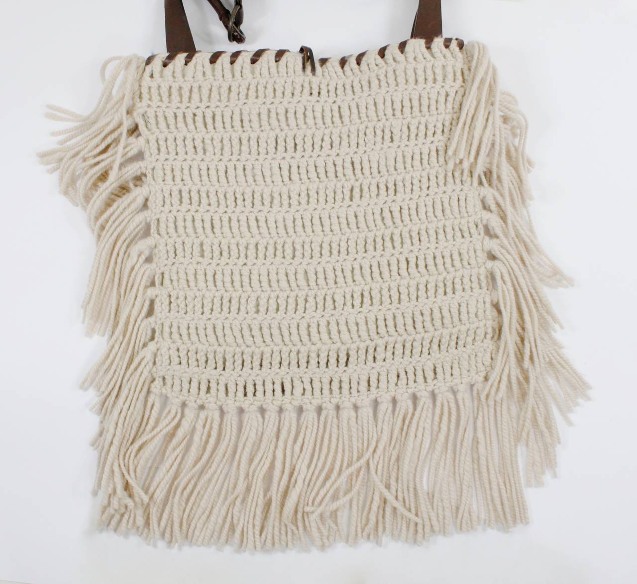 Dolce & Gabbana Oversized Boho Crochet Fringed Satchel 1