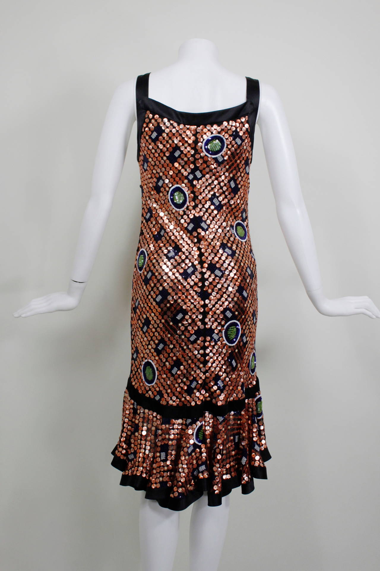Zac Posen Amber Sequined Cocktail Dress, Never Worn For Sale 1