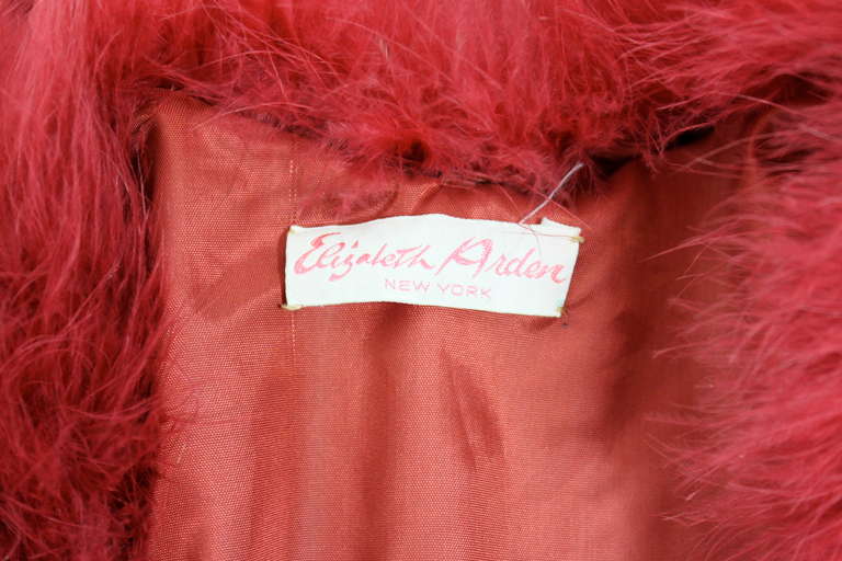 Elizabeth Arden Strawberry Pink Marabou Coat 1