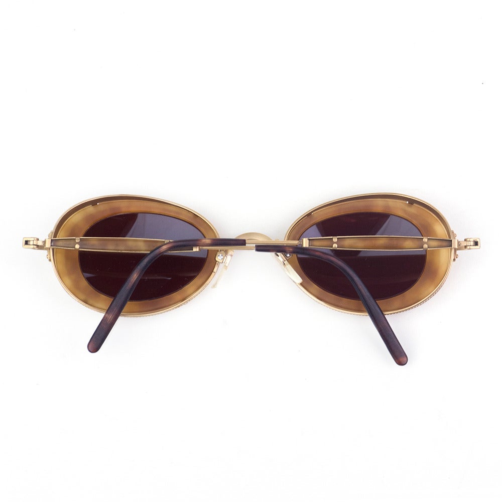 Brown 1980s Matsuda Amber Sunglasses