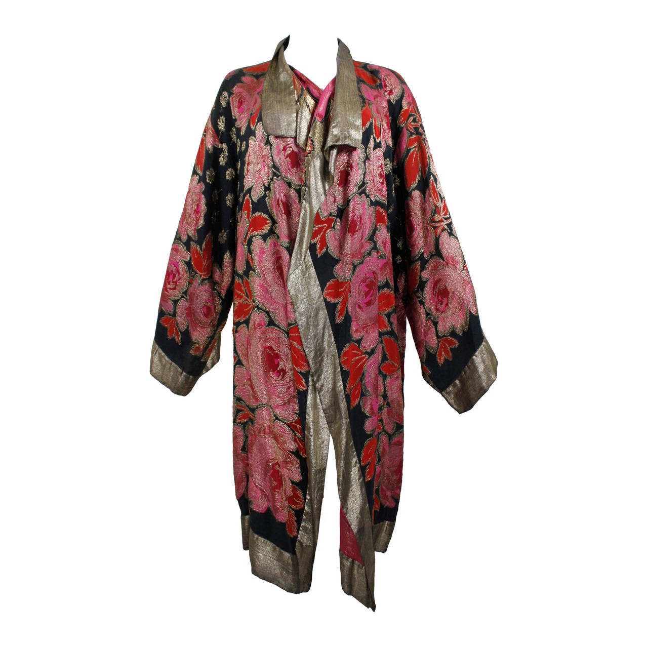 Late 1920s Bright Rose and Gold Lamé Jacket