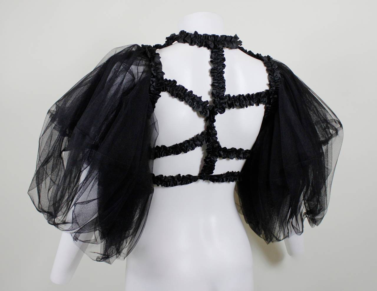 Comme des Garçons Tulle and Ribbon Cage Blouse In Excellent Condition In Los Angeles, CA