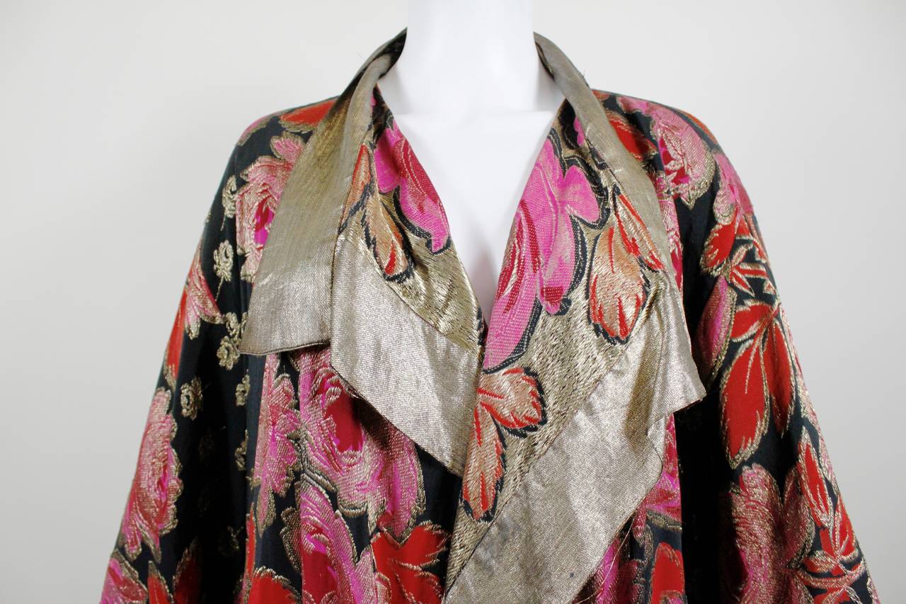 Late 1920s Bright Rose and Gold Lamé Jacket 3