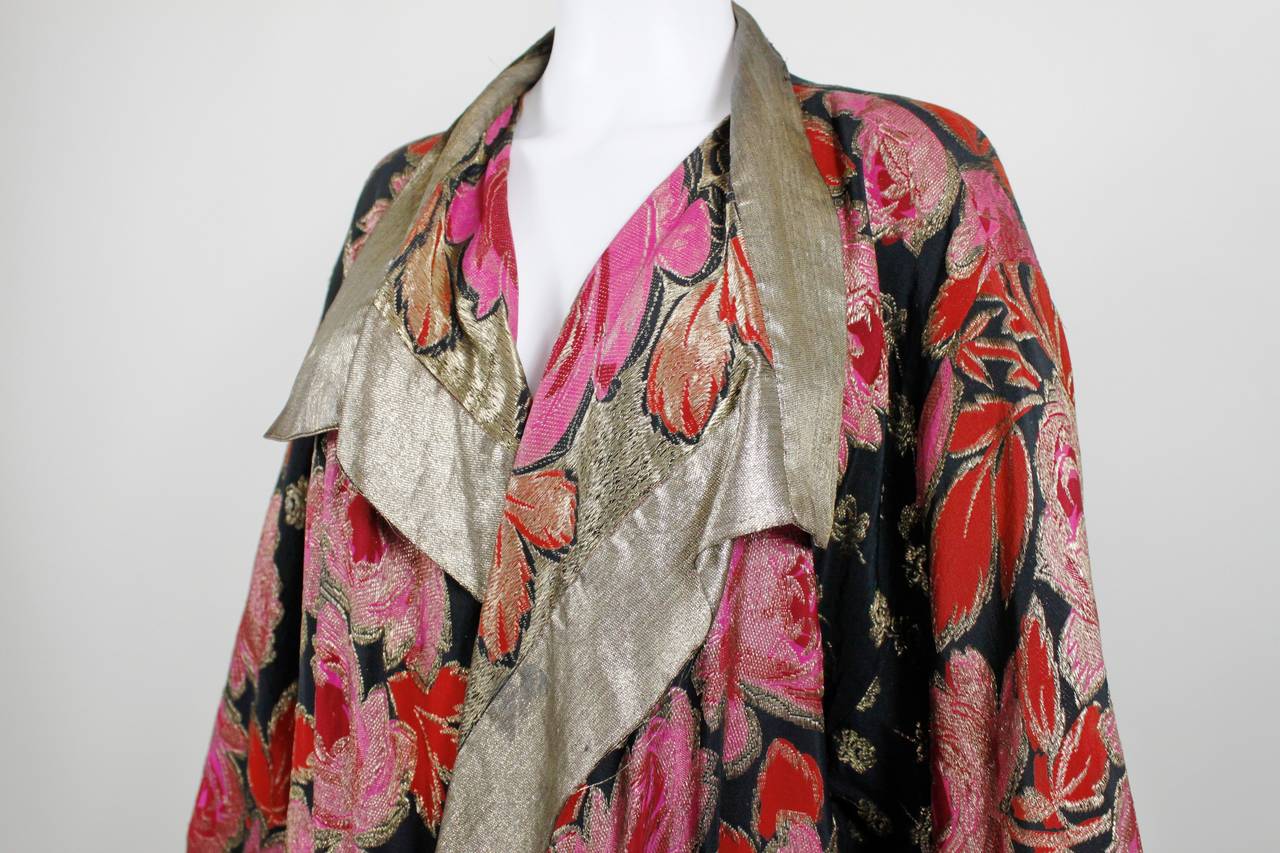 Late 1920s Bright Rose and Gold Lamé Jacket 2