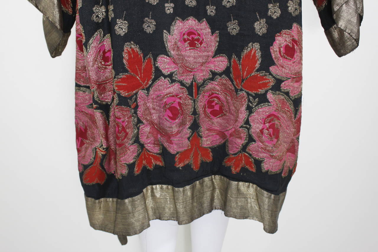Late 1920s Bright Rose and Gold Lamé Jacket 4