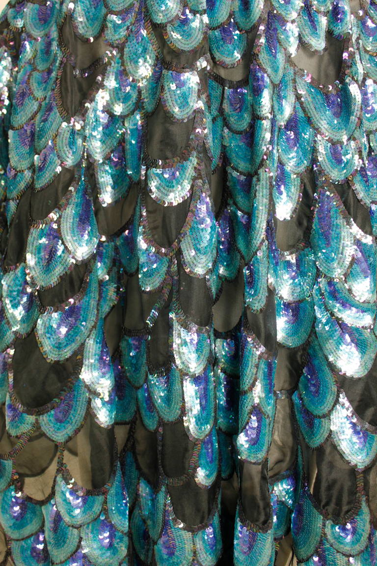 Sequined Peacock Cape 2