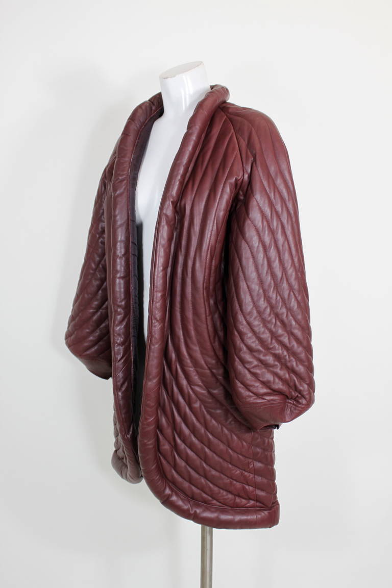 Fendi Radiating Quilted Leather Jacket In Excellent Condition In Los Angeles, CA