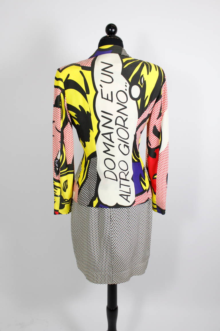 Spring/Summer 1991 MOSCHINO Cheap & Chic Pop Art Ensemble In Excellent Condition In Los Angeles, CA