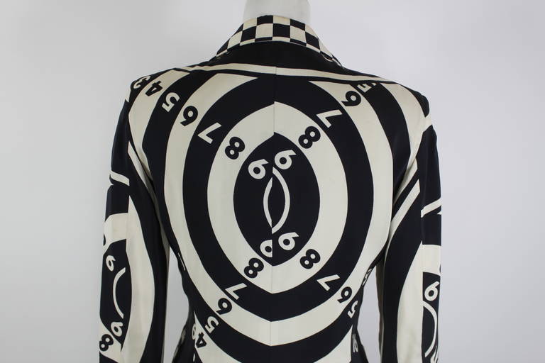 Moschino 1990s Black and White Bull's Eye Ensemble For Sale 2