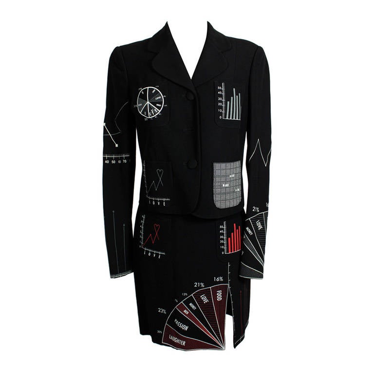 Moschino Cheap & Chic 1990s "You Can't Judge a Girl By Her Suit" Ensemble For Sale