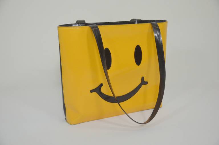 Women's 1990s MOSCHINO Iconic Smiley Face Totebag