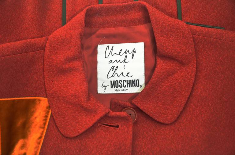Moschino 1990s Red Tulip Skirt Suit Ensemble For Sale 3
