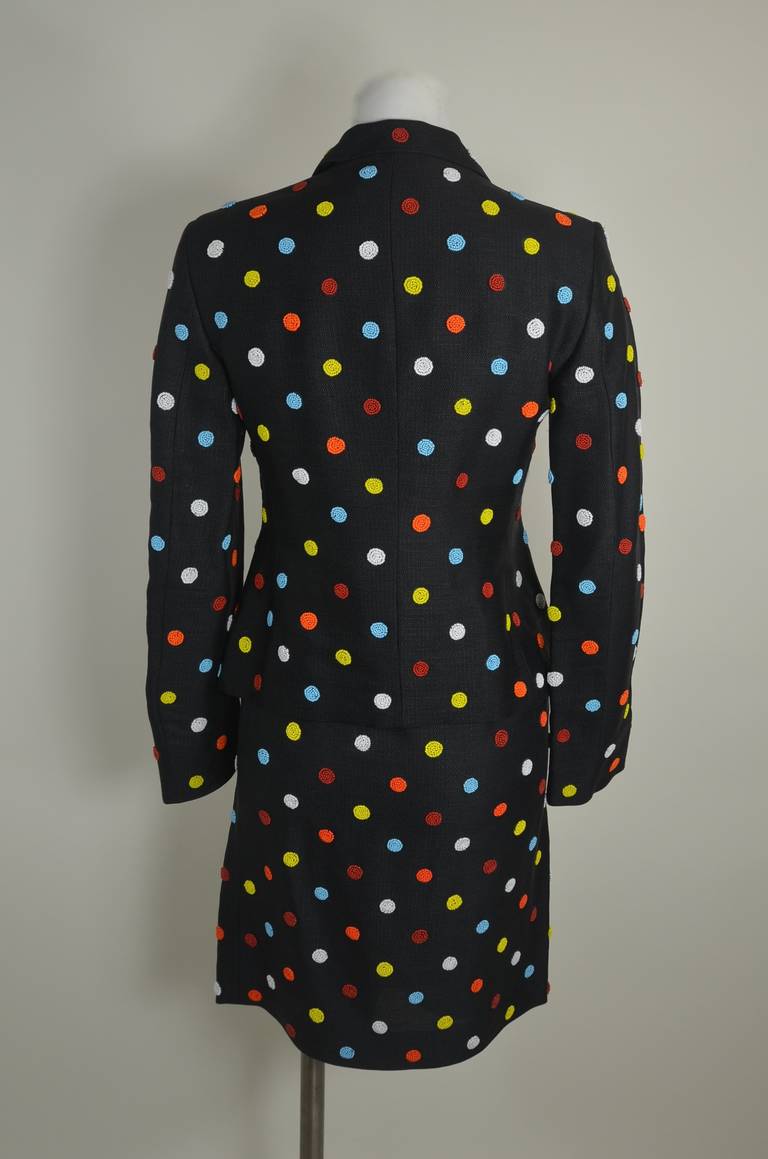 Moschino 1990s Candy-Colored Dots Woven Ensemble For Sale 1