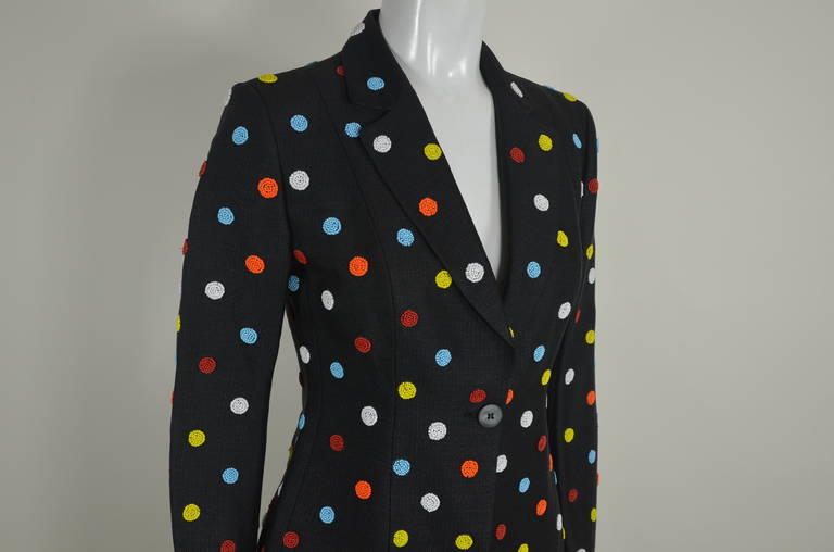 Moschino 1990s Candy-Colored Dots Woven Ensemble For Sale 2