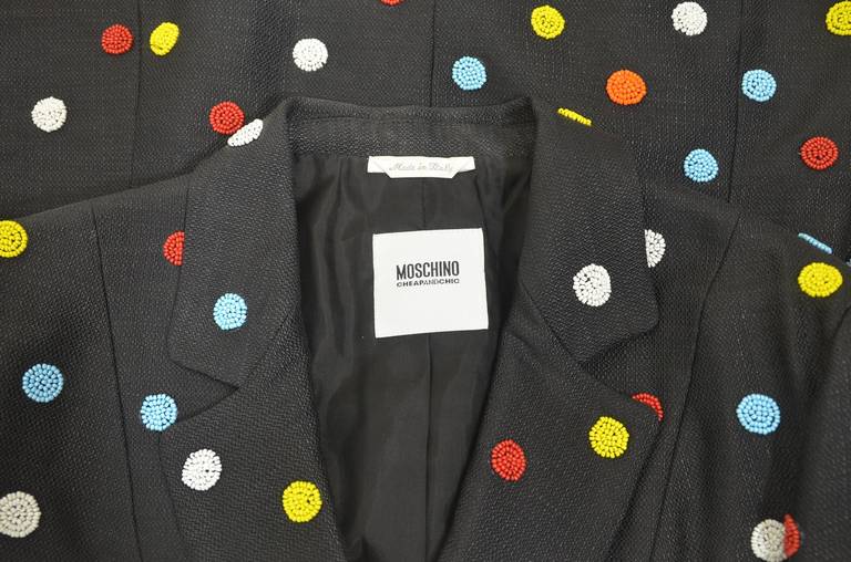 Moschino 1990s Candy-Colored Dots Woven Ensemble For Sale 3