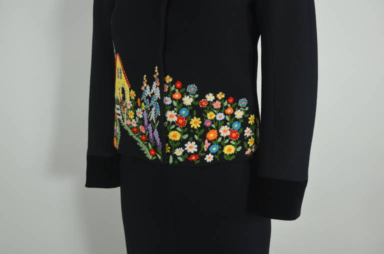 Moschino Cheap & Chic Embroidered Cottage Skirt Suit 3