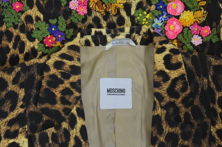 Moschino 1990s Leopard-Print Embroidery Three-Piece Ensemble For Sale 4