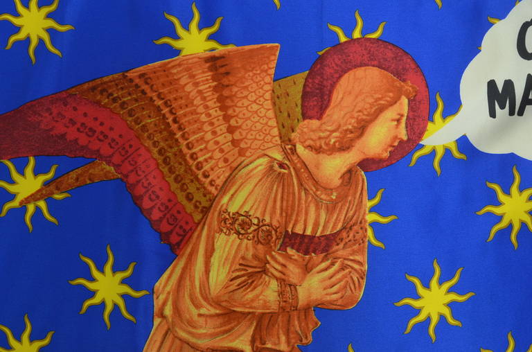 Women's Moschino Pop Art Iconography Silk Scarf