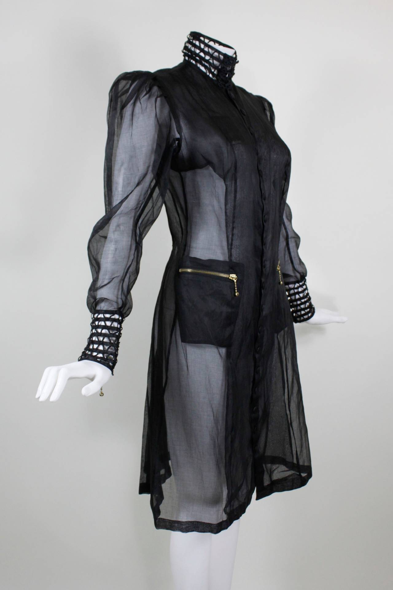 black organza jacket