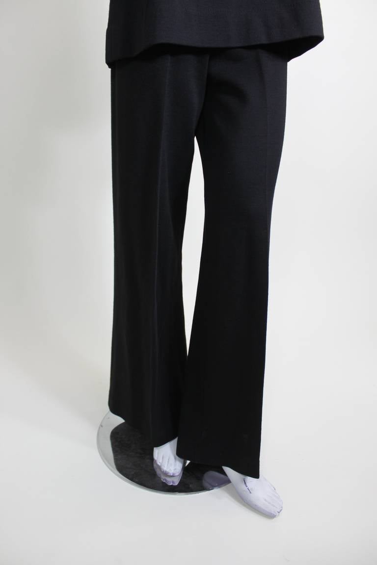 Rudi Gernreich 1960s Black Tailored Wool Pantsuit For Sale 1
