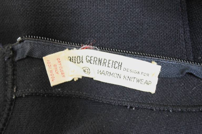 Rudi Gernreich 1960s Black Tailored Wool Pantsuit For Sale 4