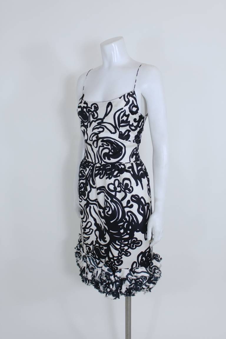 1960s Pauline Trigere Floral Monochrome Cocktail Dress with Bolero at ...