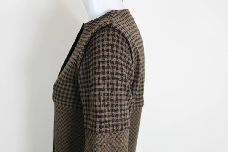 Women's Rudi Gernreich 1960s Mocha Knit Button-Front Dress For Sale