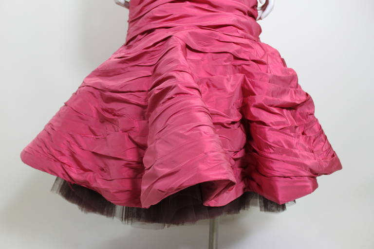 Pink 1990s Christian Lacroix Raspberry Mermaid Strapless Gown