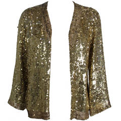 1930s Brilliant Gold Sequined Evening Jacket