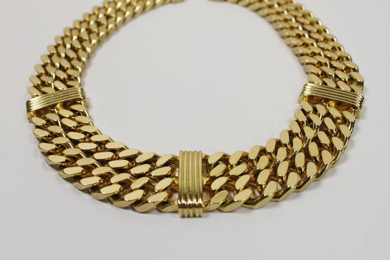 Women's Christian Dior 1980s Gold-tone Chain Link Set