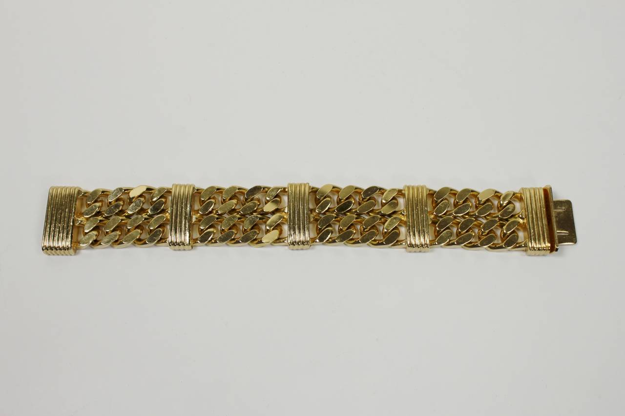 Christian Dior 1980s Gold-tone Chain Link Set 2