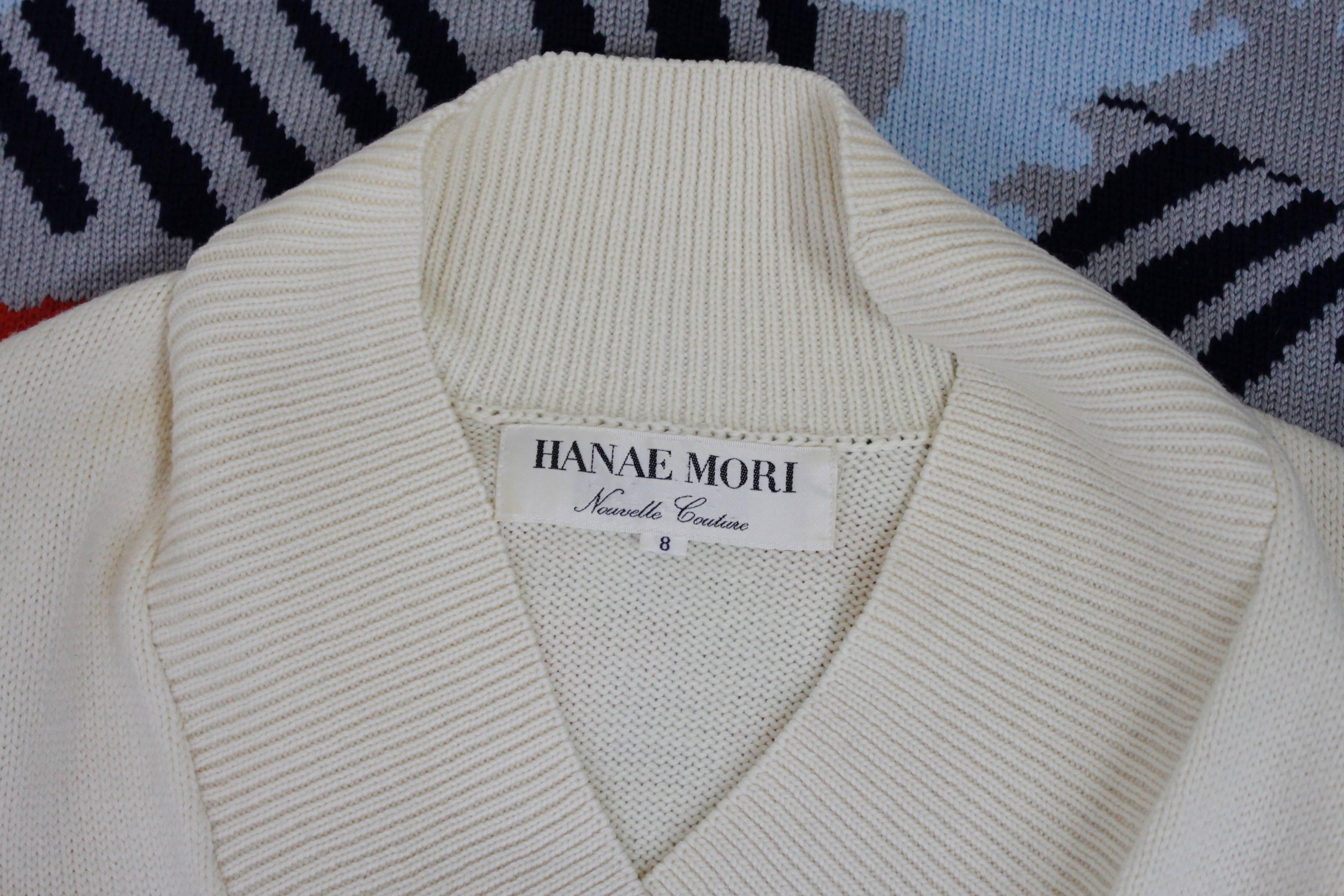 1980s Hanae Mori Maxi Knit Sweater Gown 3