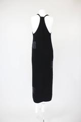 1990s Krizia Black Cashmere Beaded Dress with Shell