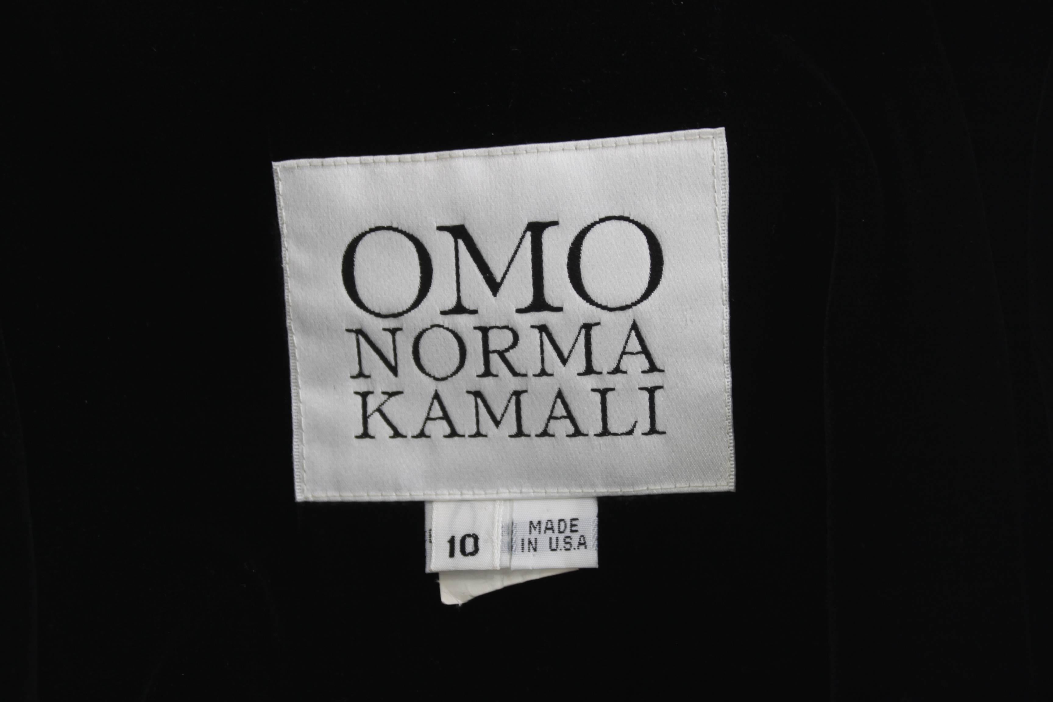 1990s OMO Norma Kamali Black Velvet Tailcoat 1