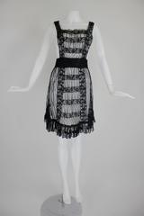 Chloe Black Lace Embroidered Pinafore