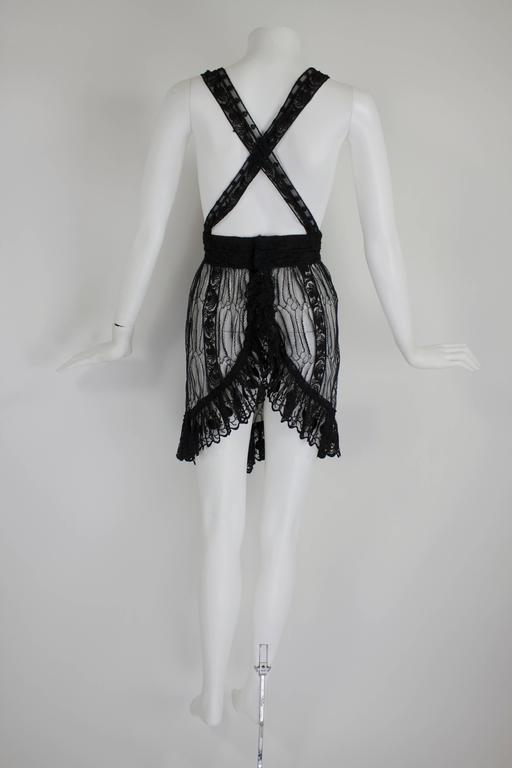Chloe Black Lace Embroidered Pinafore For Sale at 1stDibs