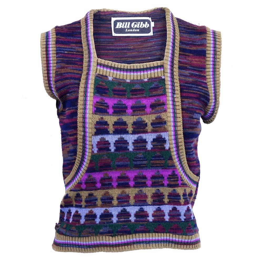 Rare 1970s Knitwear Bill Gibb Vest