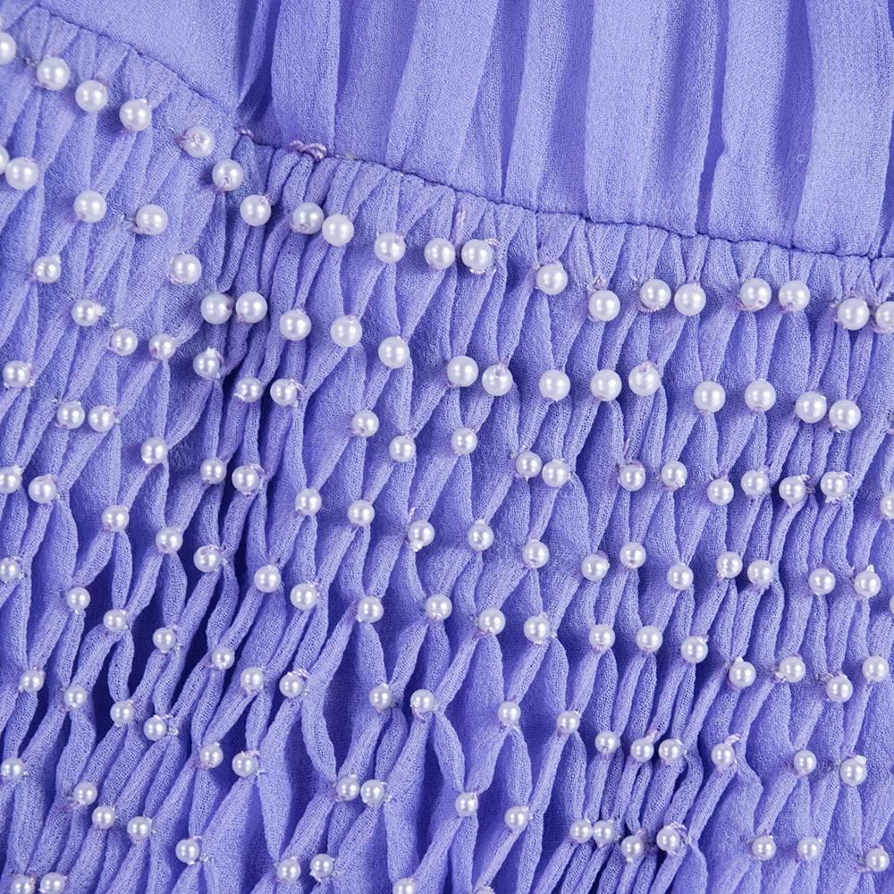 1970s Nina Ricci Lavender Chiffon Gown 1