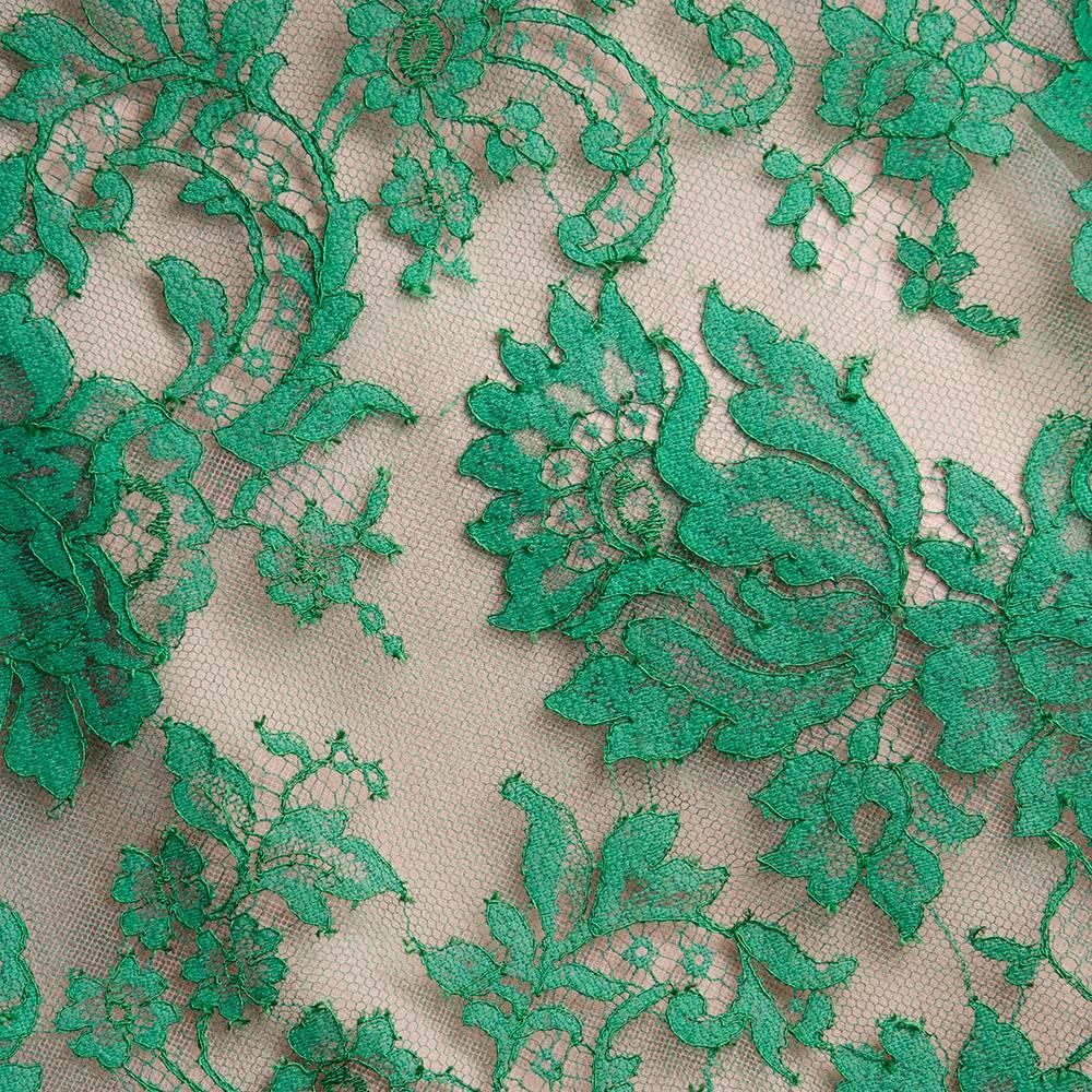 Peggy Hunt 1950s Green Lace Cocktail Dress 1