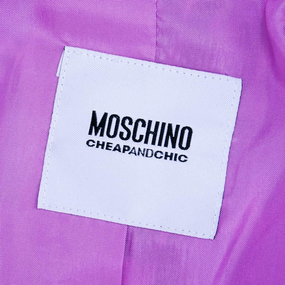90s Moschino Cheap and Chic Purple Leapord Suit with Safety Pins 4