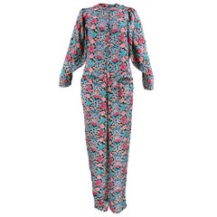 70s Liberty of London Silk Pajama Style Ensemble