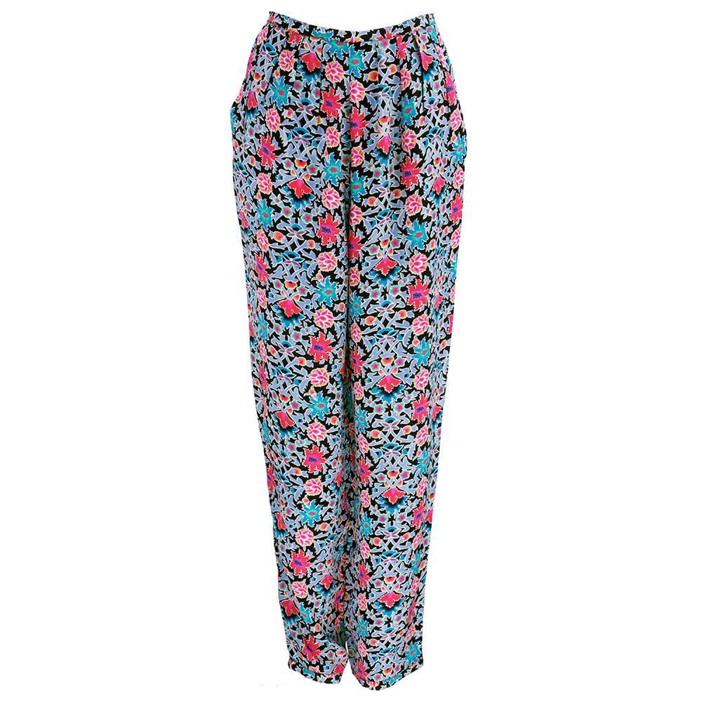 70s Liberty of London Silk Pajama Style Ensemble In Excellent Condition For Sale In Los Angeles, CA
