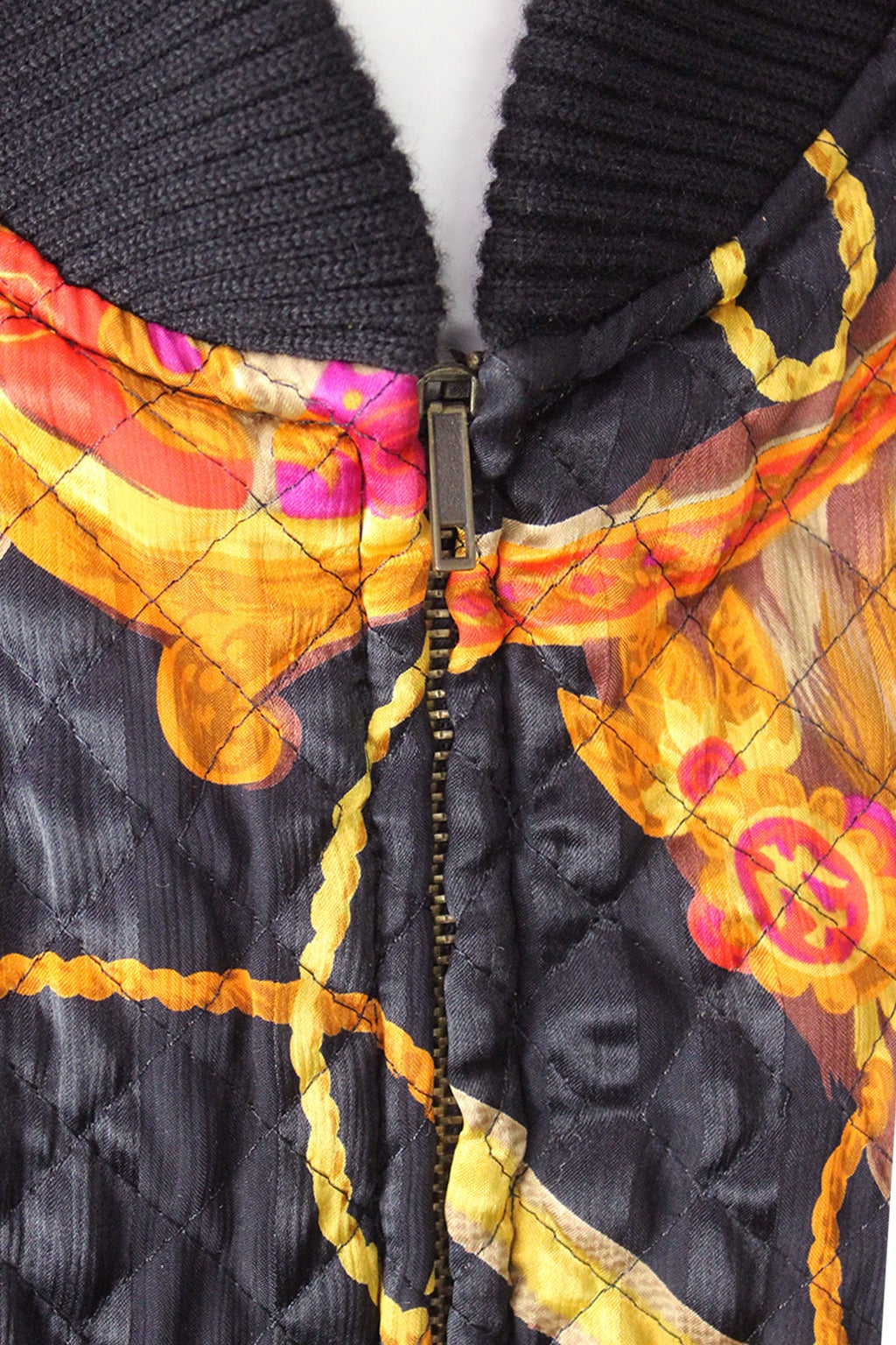 Byblos Men's Quilted Baroque Print Bomber 1