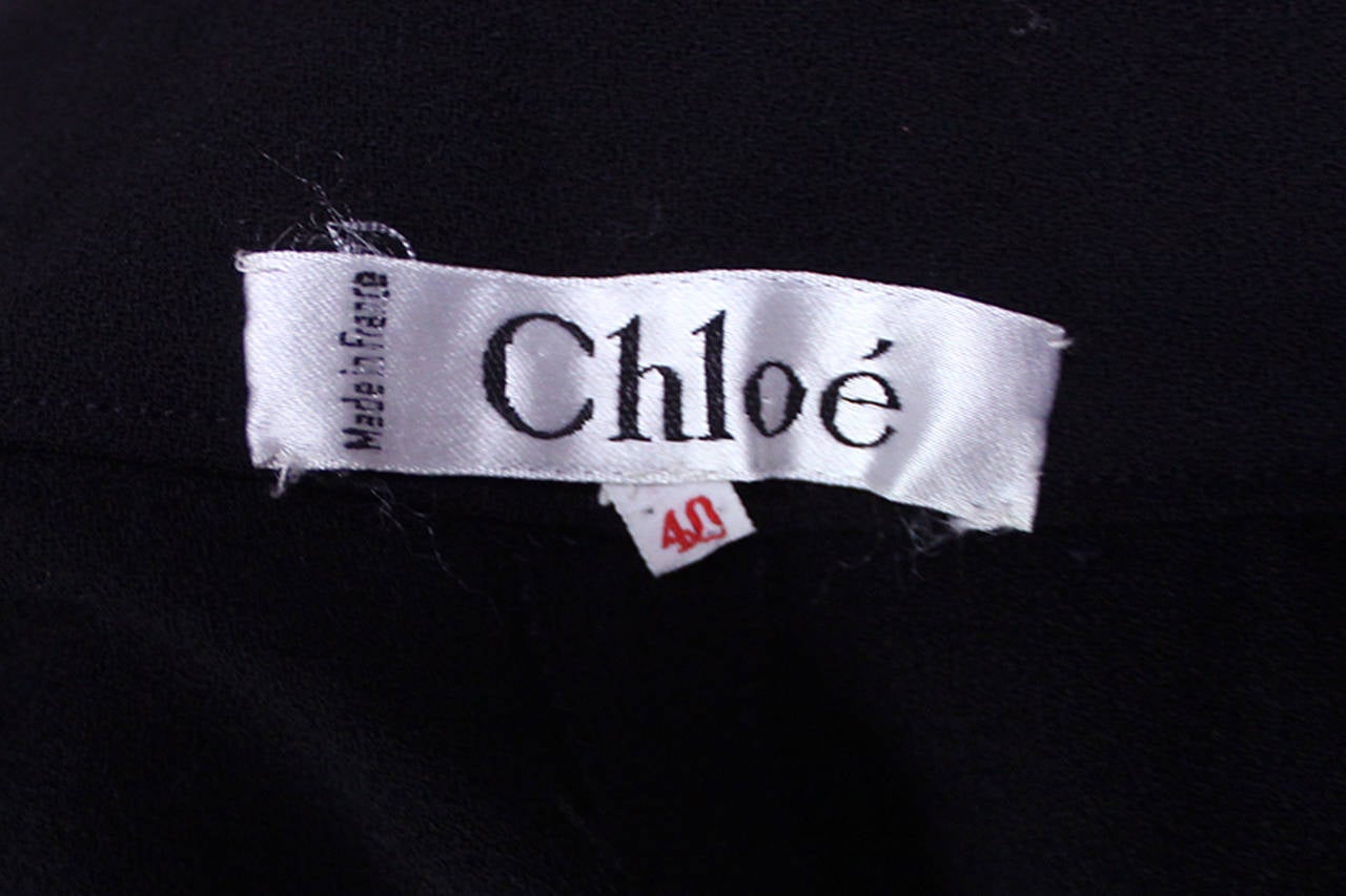 Chloe 1980s Woven High Waisted Draped Trousers 1