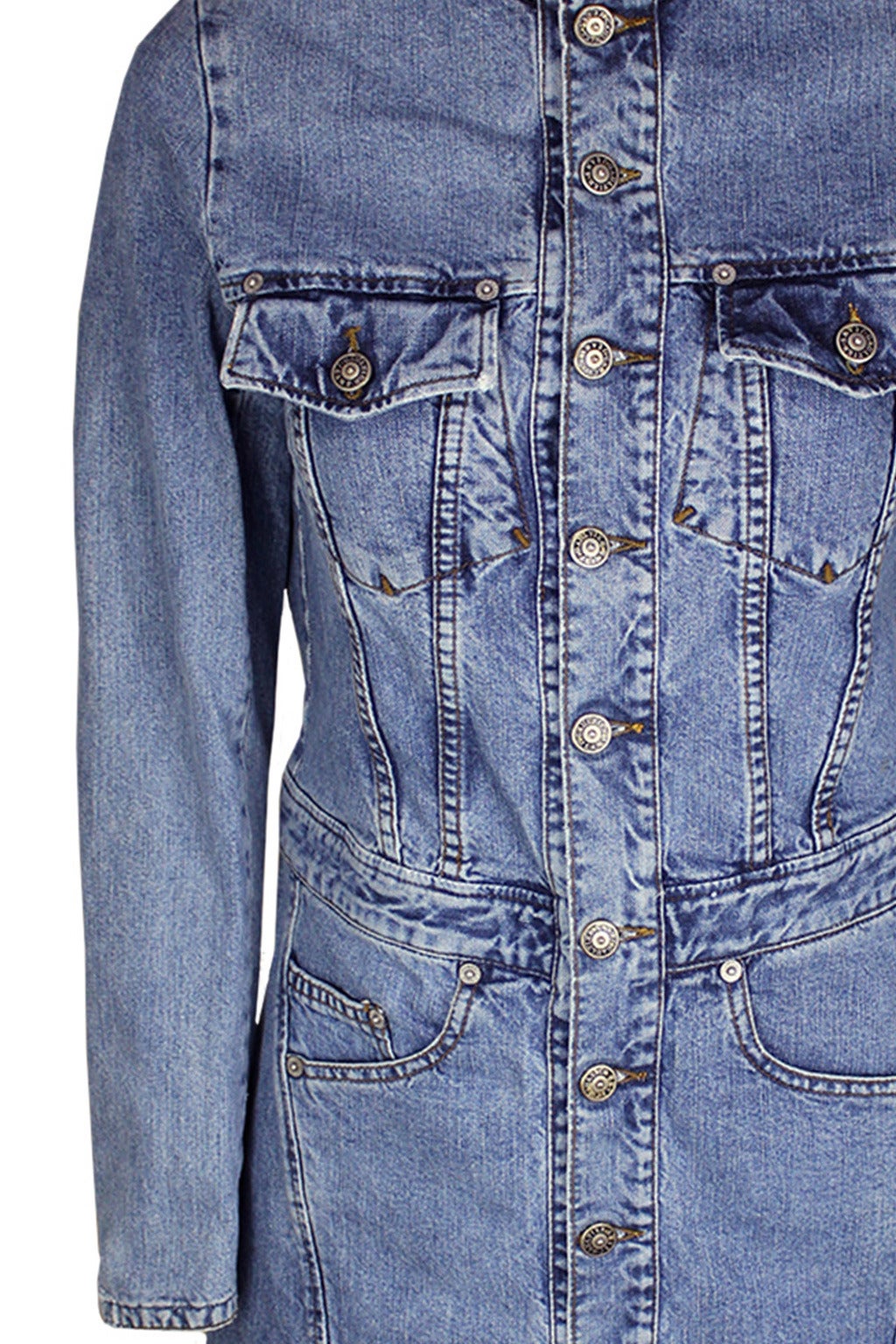 Women's Jean Paul Gaultier Jeans Deconstructed Denim Jacket
