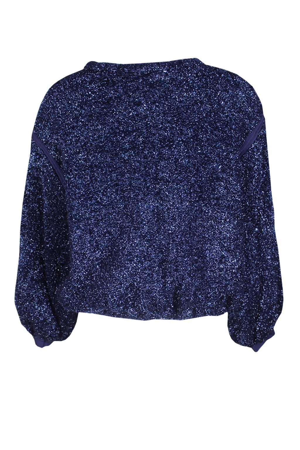 Black Gianfranco Ferre Metallic Blouson Sweater